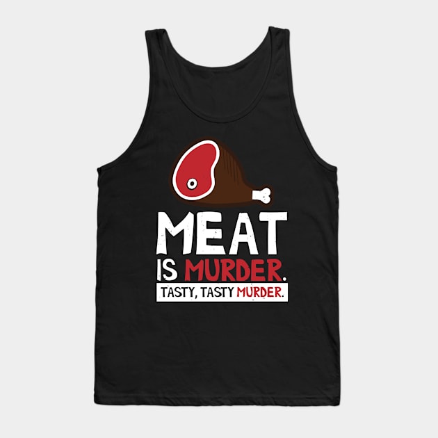 Meat is Murder Tasty Tank Top by trimskol